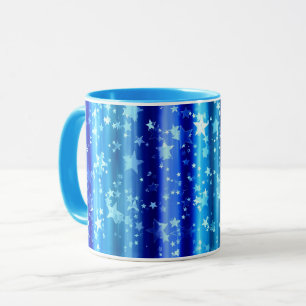 Starry Blue Decorative Design Mok