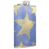 Starry Blue en Gold Flask Heupfles (Rechts)