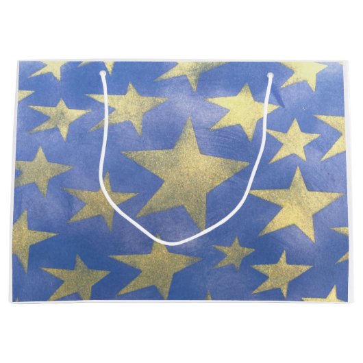 Starry Blue en Gold Groot Cadeauzakje (Voorkant)