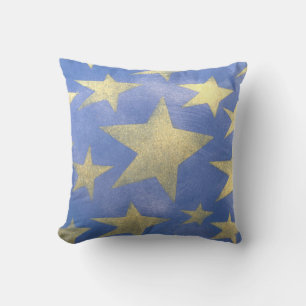 Starry Blue en Gold Kussen