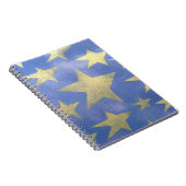 Starry Blue en Gold Notitieboek (Rechterzijde)