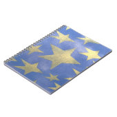 Starry Blue en Gold Notitieboek (Linkerzijde)