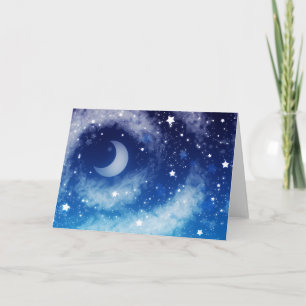 Starry Blue Night Sky Kaart