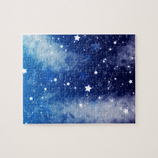 Starry Blue Night Sky Legpuzzel (Horizontaal)