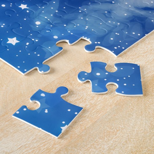 Starry Blue Night Sky Legpuzzel (Zijkant)