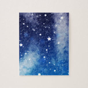 Starry Blue Night Sky Legpuzzel