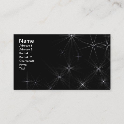 Starry business card visitekaartje (Voorkant)