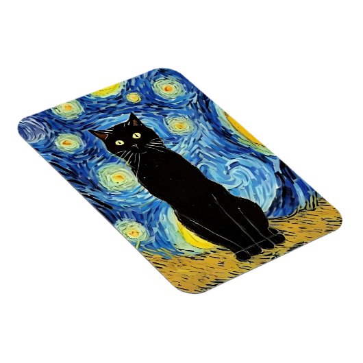 Starry Cat Night Magnet Magneet (Rechterzijde)