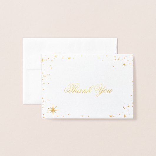 Starry celestial Hartelijk dank Folie Kaarten (Voorkant met envelop)