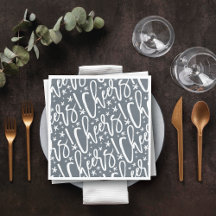Starry Cheers Brush Script Pattern Modern Nieuwjaa