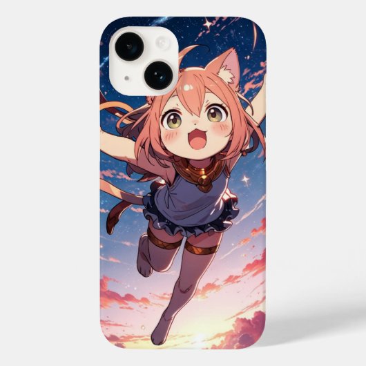 Starry Chibi Cat Case-Mate iPhone Case (Achterkant)