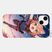 Starry Chibi Cat Case-Mate iPhone Case (Achterkant (horizontaal))