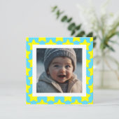 Starry Christmas Photo Card with Baby Personalized Feestdagenkaart (Staand voorkant)