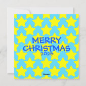 Starry Christmas Photo Card with Baby Personalized Feestdagenkaart (Achterkant)