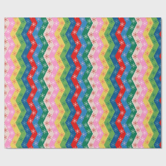 Starry Christmas stripes Cadeaupapier (Vlak)