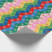 Starry Christmas stripes Cadeaupapier (Hoek)