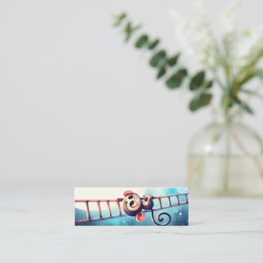 Starry Climb - Magical Adventure Bookmark Mini Visitekaartje (Staand voorkant)