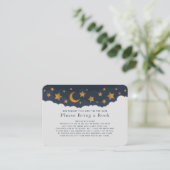 Starry Clouds Baby shower Neem een boek mee Visitekaartje (Staand voorkant)