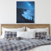 Starry Coastal Night - Serene Melkweg Ocean Uitzic Canvas Afdruk (Insitu (Slaapkamer))