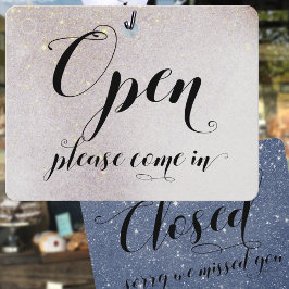 Starry Day & Night Store Window Open & Closed Sign