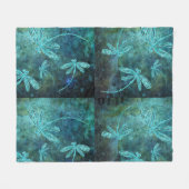 Starry Dragonfly Night Fleece Deken (Voorkant (Horizontaal))