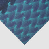 Starry en Cloudy Sky over Waves-ontkoppeling Tissuepapier (Detail)