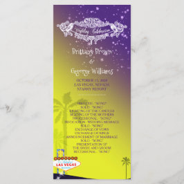 Starry Evening Las Vegas Wedding Program Programmakaart