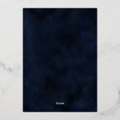 Starry-Eye Bewaar de datum Folie Uitnodiging (Achterkant)