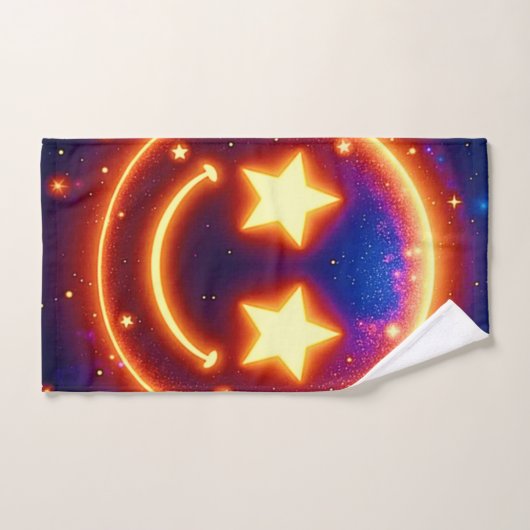 Starry-Eyed Glow Emoji Bad Handdoek (Handdoek)