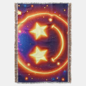 Starry-Eyed Glow Emoji Deken (Voorkant Verticaal)