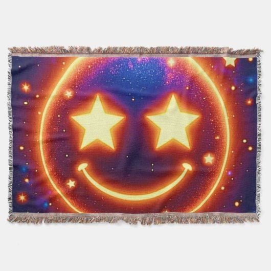 Starry-Eyed Glow Emoji Deken (Voorkant)