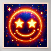 Starry-Eyed Glow Emoji Poster (Voorkant)