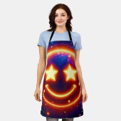 Starry-Eyed Glow Emoji Schort (Gedragen)