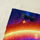 Starry-Eyed Glow Emoji Strandlaken (In situ)