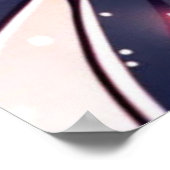 Starry-eyed kitten: Charmante anime kat Poster (Hoek)