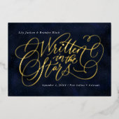 Starry-Eyed Save the Date Folie Uitnodiging (Voorkant)