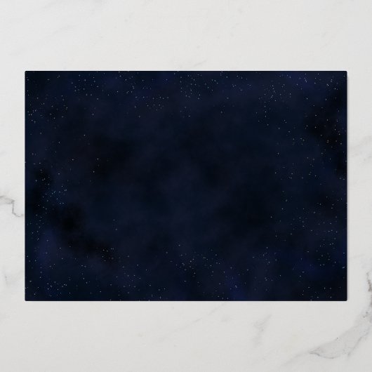 Starry-Eyed Save the Date Folie Uitnodiging (Achterkant)