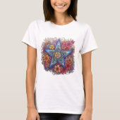 Starry Floral Radiance T-shirt (Voorkant)