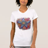 Starry Floral Radiance T-shirt (Voorkant)