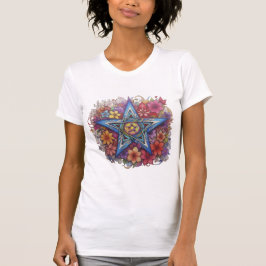 Starry Floral Radiance T-shirt