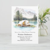 Starry Forest Adventure wacht op Baby shower Kaart (Staand voorkant)