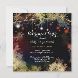 Starry Forest Avond Retirement Party Kaart