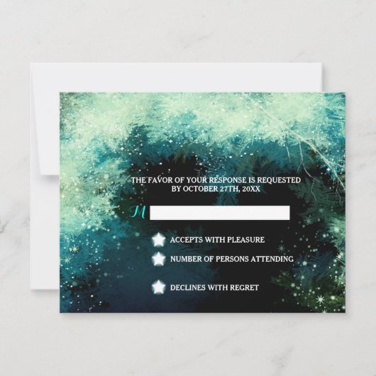 Starry Forest Inspirerend Wedding RSVP (Voorkant)