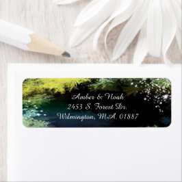 Starry Forest Wedding Return-adres Etiket