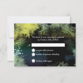 Starry Forest Wonderland Wedding RSVP Kaartje
