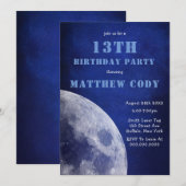 Starry Galaxy Moon 13th Birthday Party (Voorkant / Achterkant)