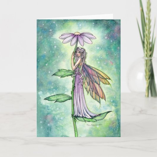 Starry Garden Spring Flower Fairy beroemd gemaakt Kaart (Voorkant)