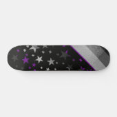 Starry Gay Pride Flag Sparkly Asexual Glitter Persoonlijk Skateboard (Horizontaal)
