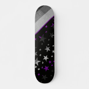 Starry Gay Pride Flag Sparkly Asexual Glitter Persoonlijk Skateboard