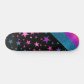 Starry Gay Pride Flag Sparkly Bisexual Glitter Persoonlijk Skateboard (Horizontaal)
